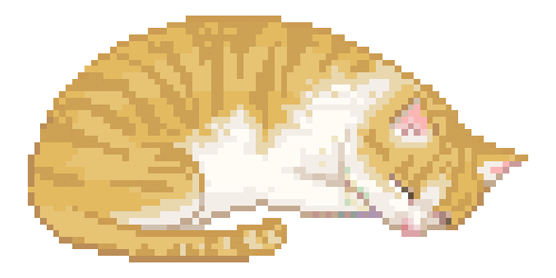 cute pixel sleeping cat gif